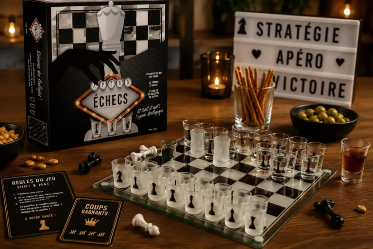 Cadeau Noël Coffret Apéro Échecs