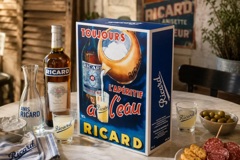 Cadeau Noël Coffret RICARD Pastis de Marseille Années 50