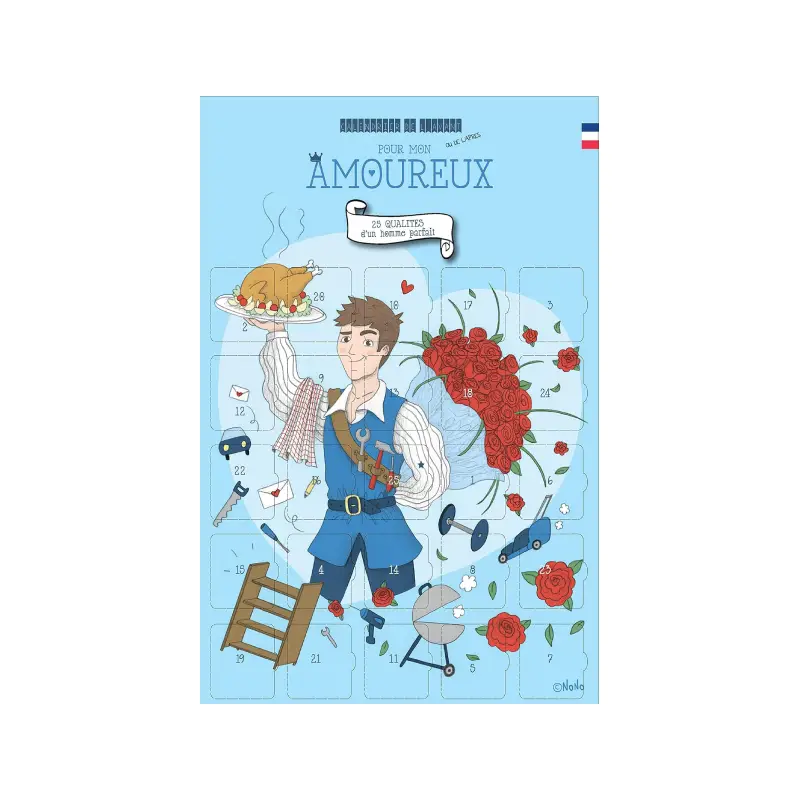 Calendrier 25 Jours Fête Amoureux Cadeaux Homme
