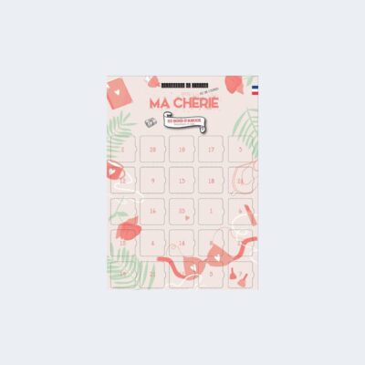 Calendrier Chérie Saint-Valentin Calendrier Chérie Saint-Valentin