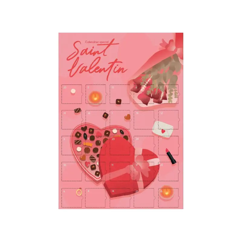 Calendrier Couple Saint-Valentin 25 Vignettes Amoureux