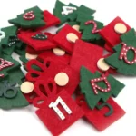 Calendrier de l'Avent 24 chiffres bois sur feutrine #3