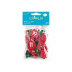 Calendrier de l'Avent 24 chiffres bois sur feutrine #4