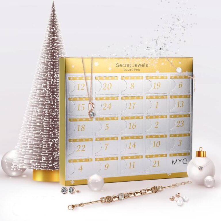 Calendrier De L’avent Bijoux 2025 PURELEI – 25 Pièces En Acier Inoxydable Plaqué Or – Colliers, Bracelets, Boucles D’oreilles, Bagues… – Boîte Réutilisable