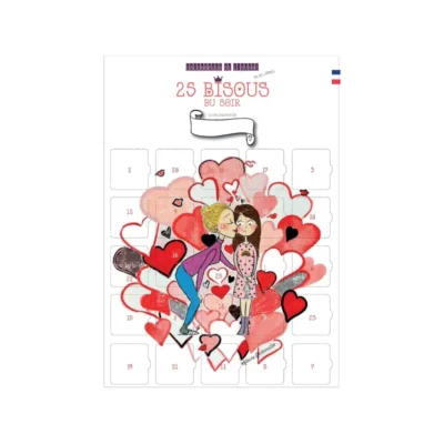 Calendrier de l’avent ou de l'après 25 bisous du soir