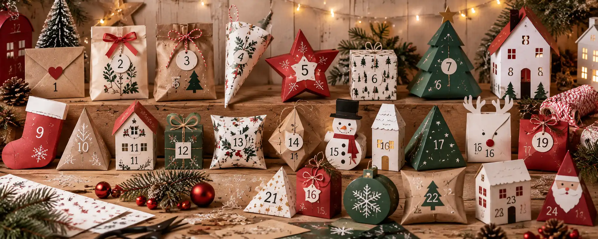 Calendriers Avent Papier Forme