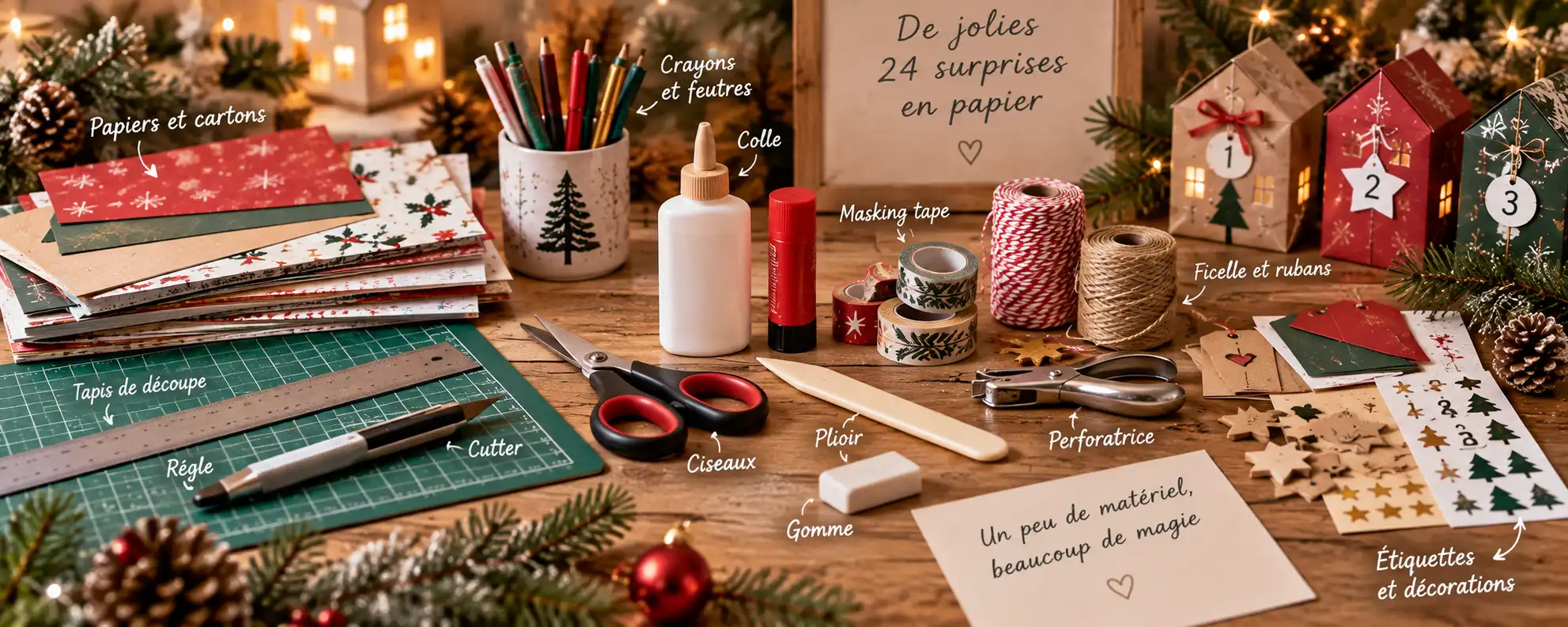 Calendriers Avent Papier Materiaux