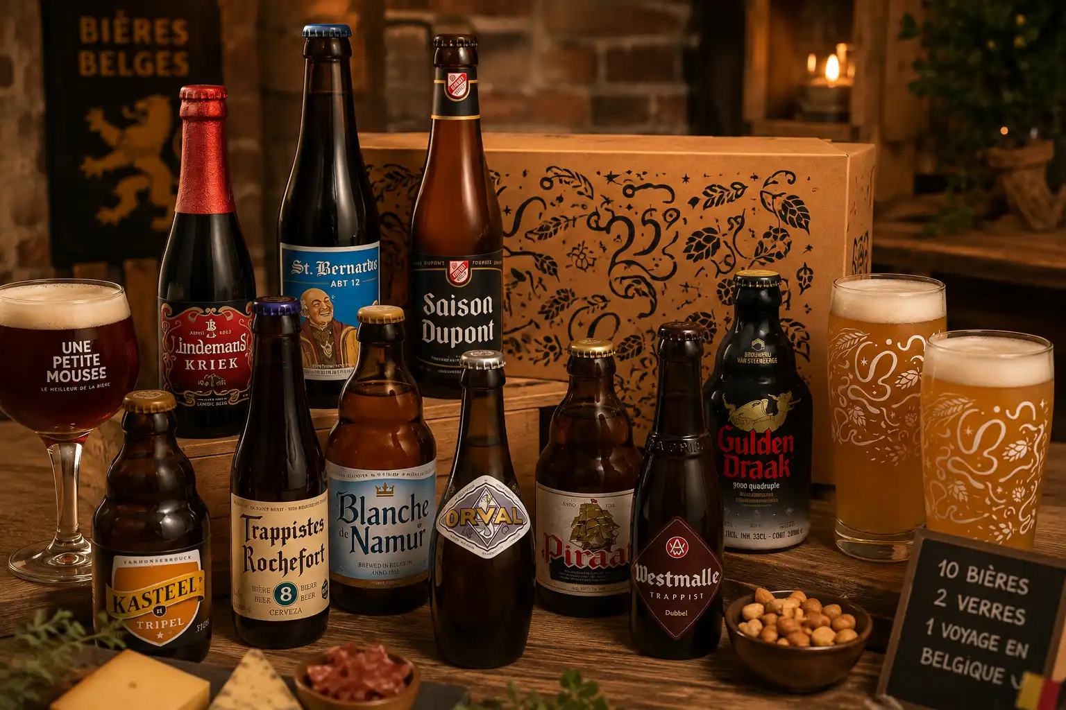 Coffret cadeau Noël bières belges