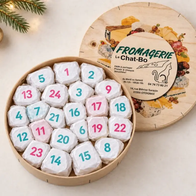Fromagerie le chat-bo Calendrier de l’Avent Fromage Artisanal