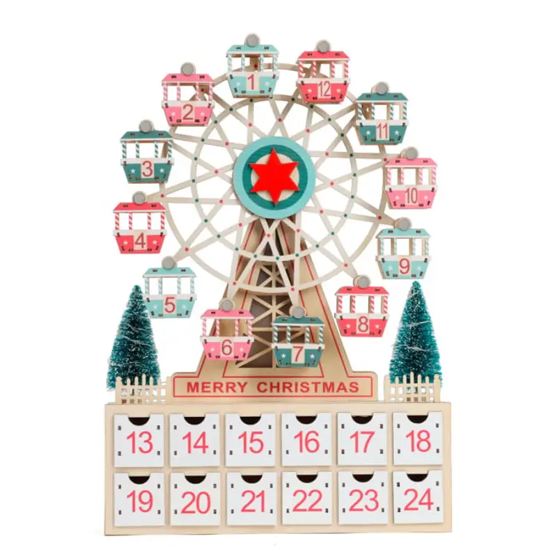 Grande roue rotative décoration Calendrier de l&rsquo;Avent