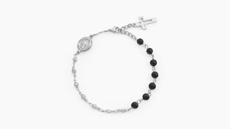 Idée Cadeau Bracelet Maximus Acier Blanc Onyx