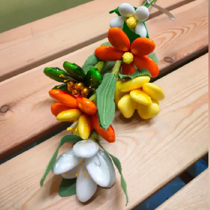 Idée Cadeau Fleurs en dragées et friture Pâques