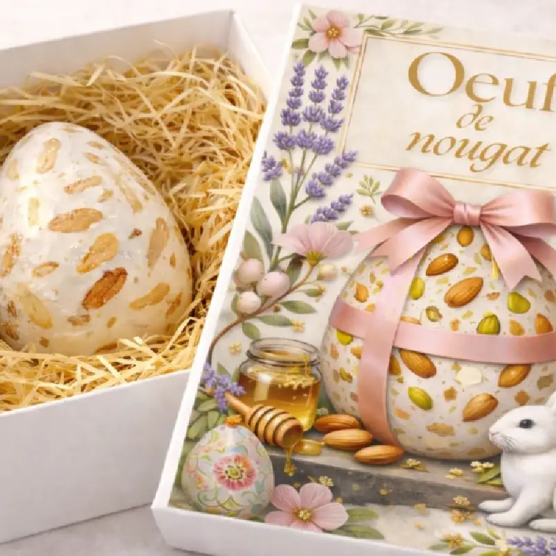 Idée Cadeau Gros œuf de nougat blanc