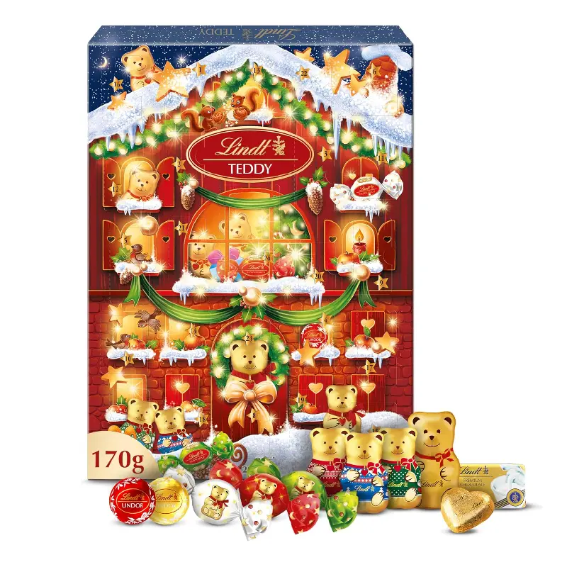 LINDT TEDDY Calendrier de l&rsquo;Avent Réalité Augmentée 170g