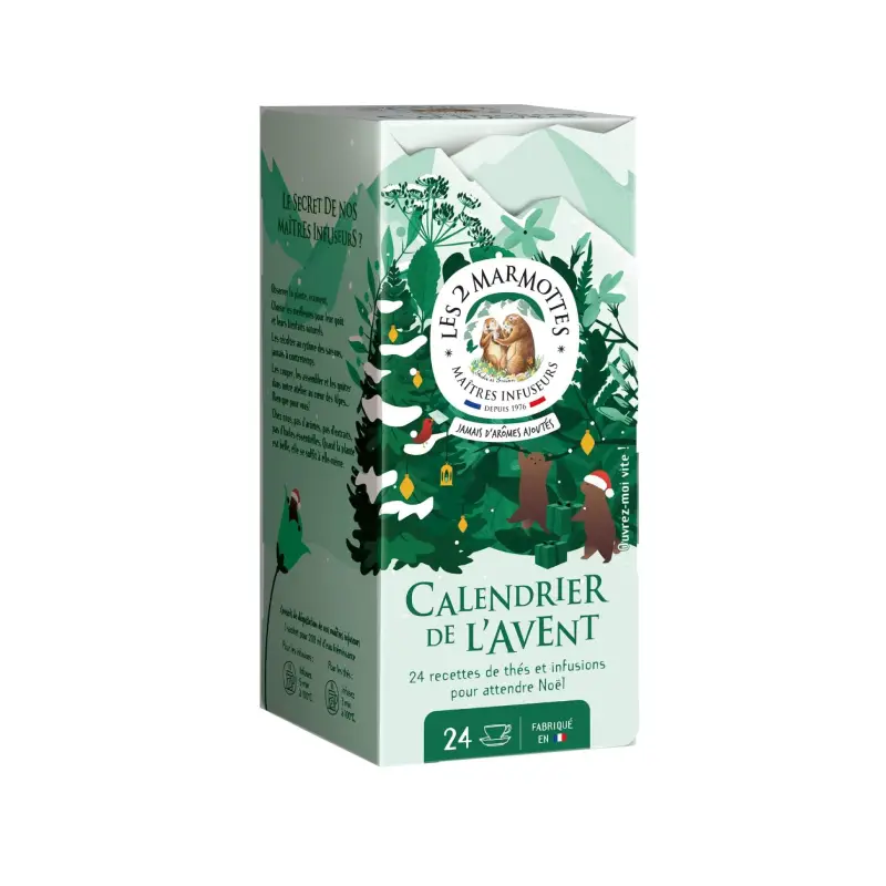 Les 2 Marmottes Calendrier de l&rsquo;Avent 24 Sachets
