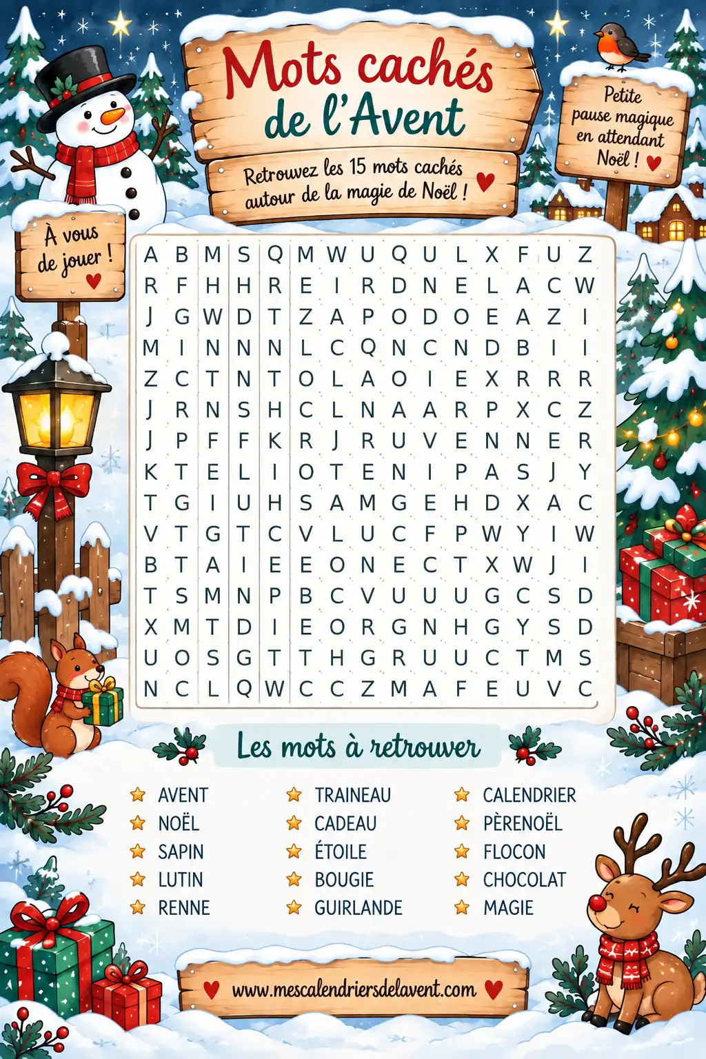 Mots Caches Avent