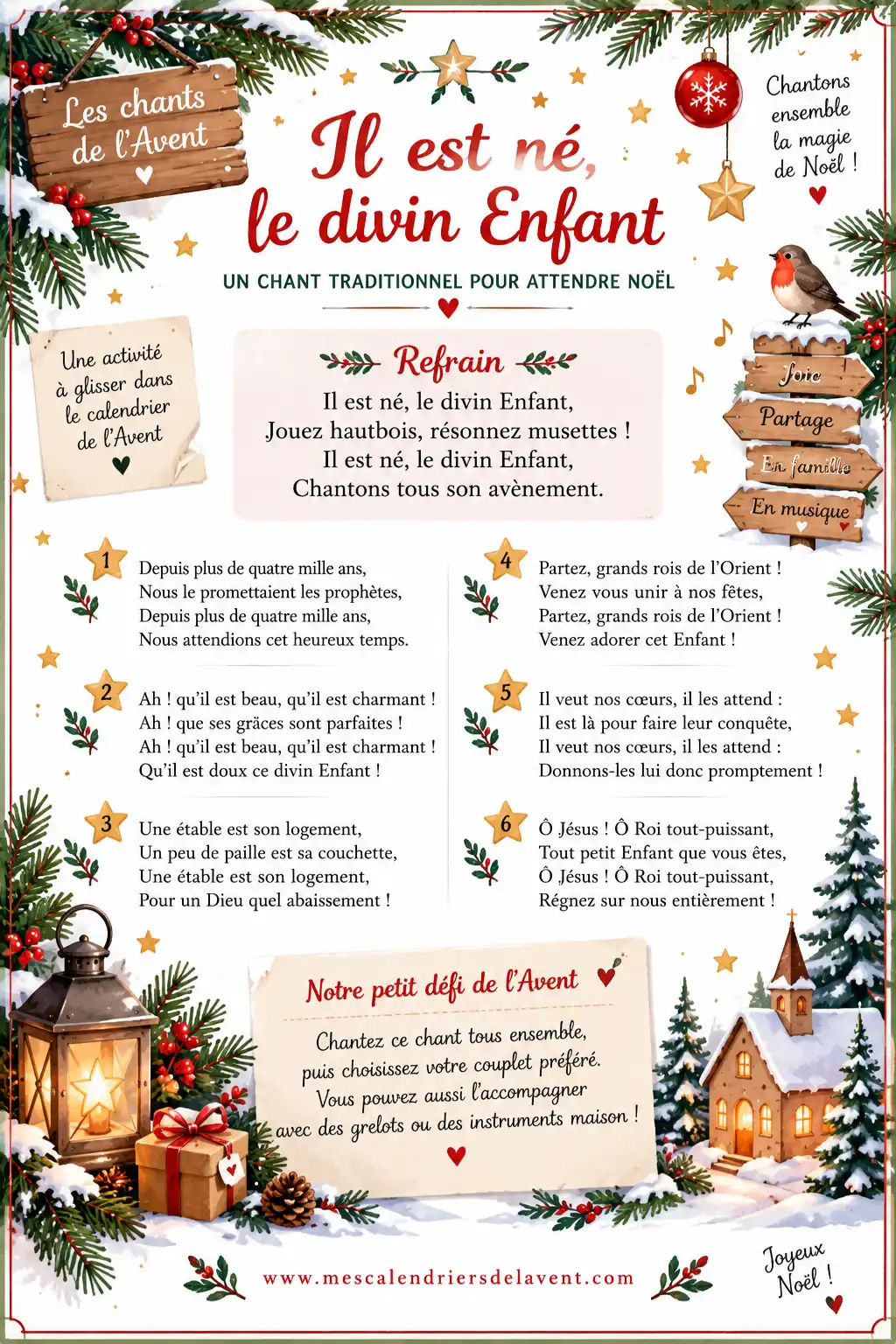 Parole Il est né, le divin Enfant