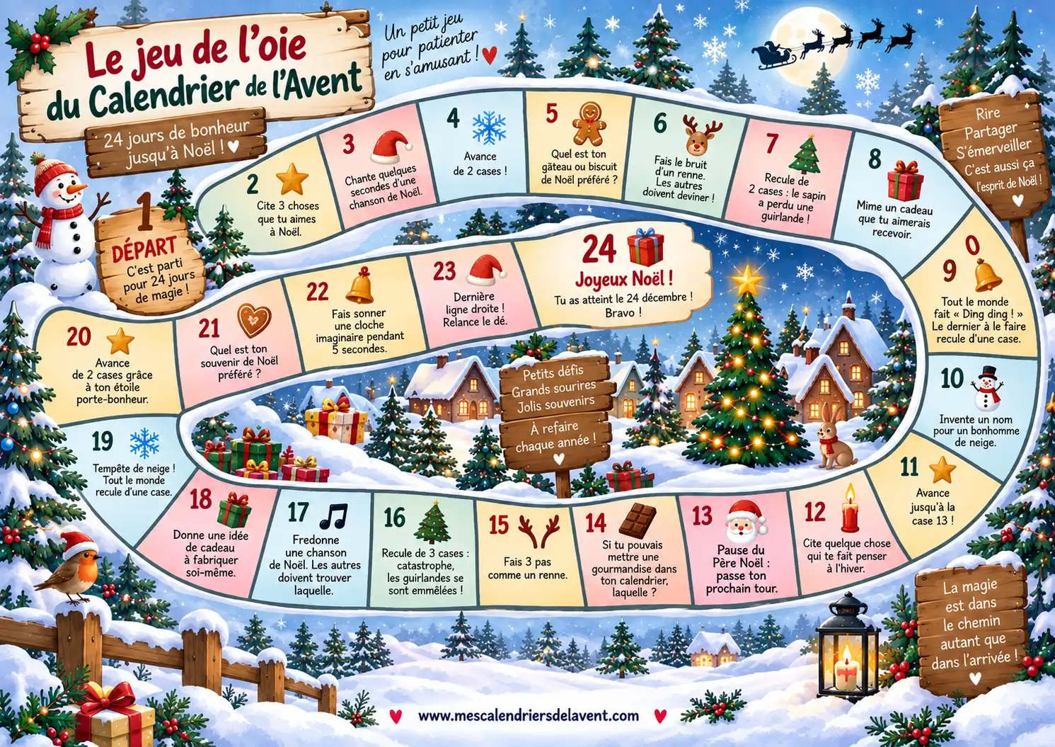 Plateau Jeu de l'Oie Avent