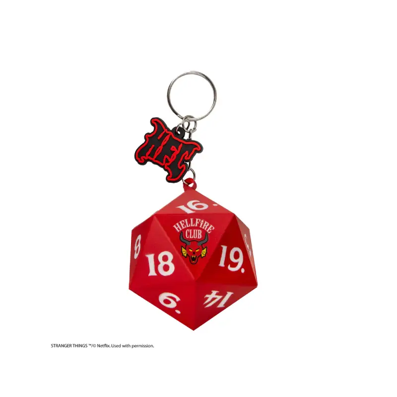 Porte-clés et squishy dé Hellfire Club
