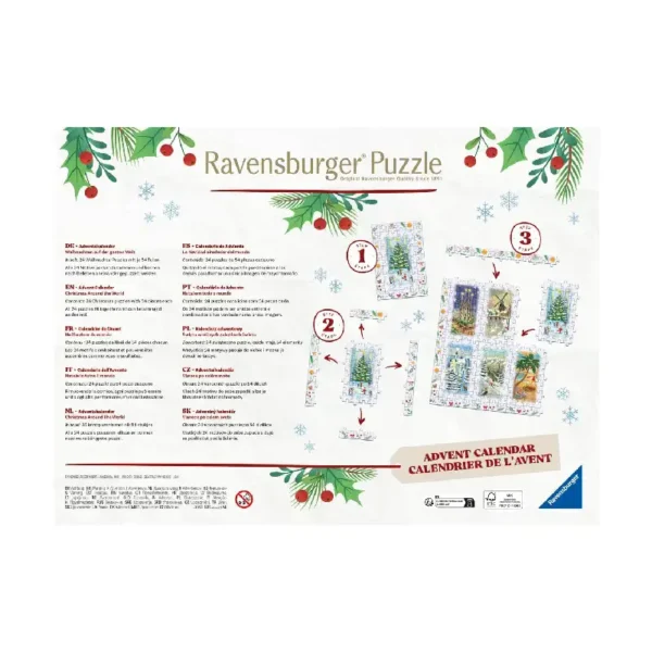 Puzzles 24 x 54 pièces Ravensburger Calendrier de l'avent Notice