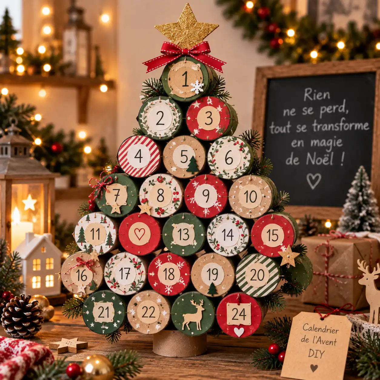 Rouleau Papier Toilette Calendrier Avent Sapin